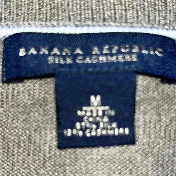 Banana Republic Mens Silk/Cashmere V-neck long sleeve pullover tan sweater - Picture 6 of 6